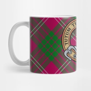 Clan Crawford Crest over Tartan Mug